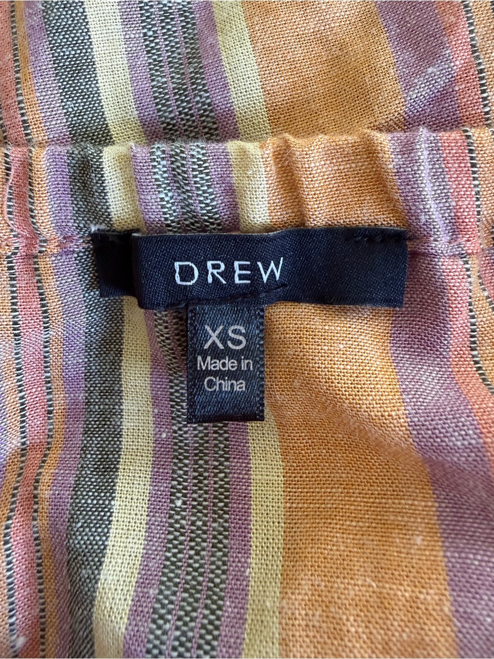 Anthro Drew Emerson XS Linen Strapless Tulip Split Leg Rainbow Striped Jumpsuit - Picture 9 of 15